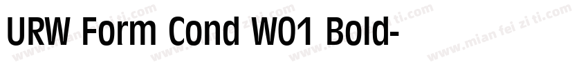 URW Form Cond W01 Bold字体下载字体转换